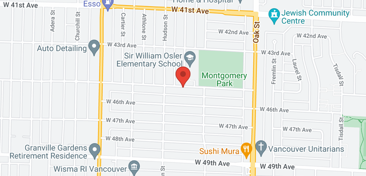 map of 1238 W 45TH AVENUE
